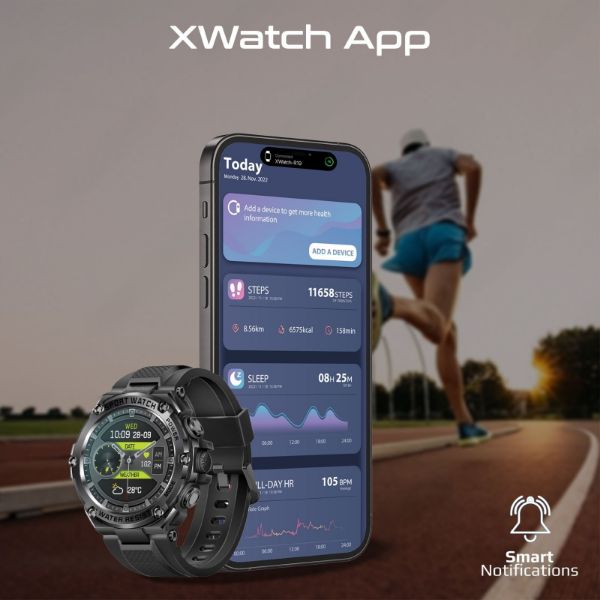 Picture of IP67 Sport Watch w/ 1.53'' Round Screen & BT Calling. Fitness Tracker Pedometer