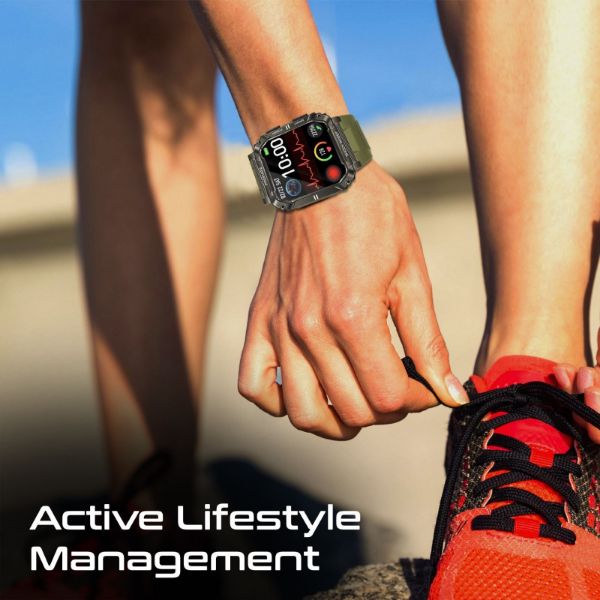 Picture of IP67 Shock-Resist Smart Watch w/ Fitness Tracker & Bluetooth Calling. Large 1.95'
