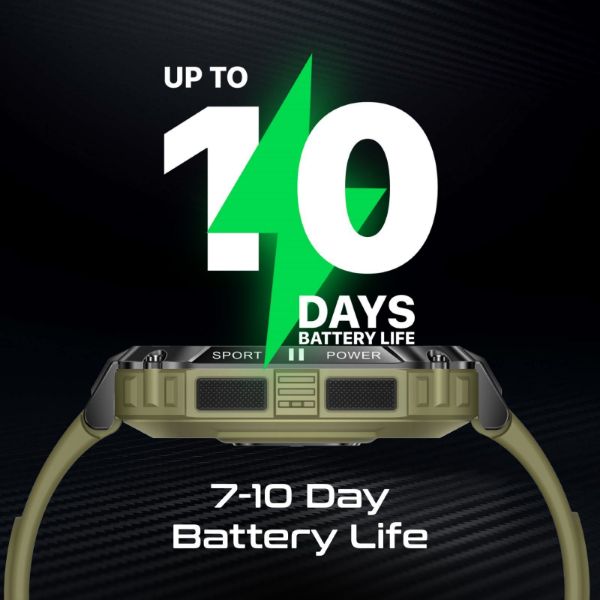 Picture of IP67 Shock-Resist Smart Watch w/ Fitness Tracker & Bluetooth Calling. Large 1.95'