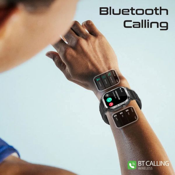 Picture of IP68 Smartwatch w/ 2.01'' Display & Bluetooth Calling. Fitness Tracker Pedometer
