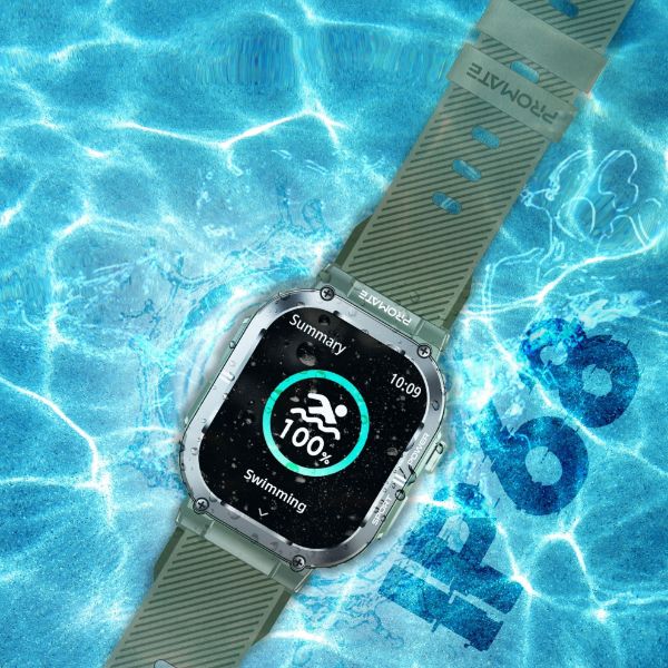 Picture of IP68 Smartwatch w/ 2.01'' Display & Bluetooth Calling. Fitness Tracker Pedometer