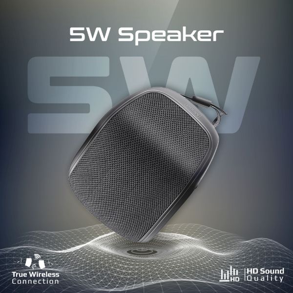 Picture of 5W Wireless HD Bluetooth Portable Speaker w/ Built-in Lanyard. Battery Capacity 1200