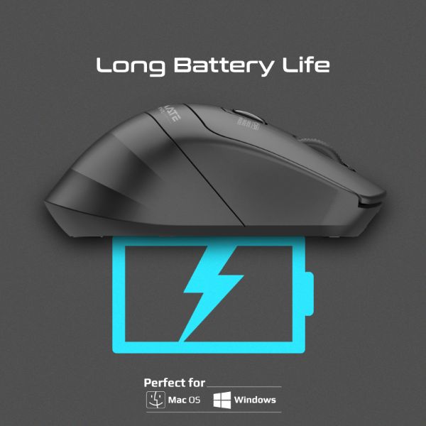 Picture of Ergonomic Silent Click Wireless Mouse up to 2200 DPI. 10m Working Range. Plug & Play