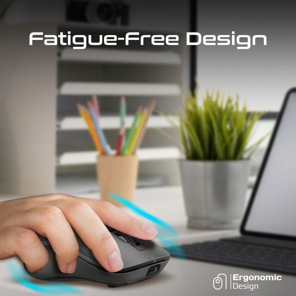 Picture of Rechargeable Wireless Mouse w/ BT & RF Connectivity. 800/1200/1600Dpi. Built-in 500