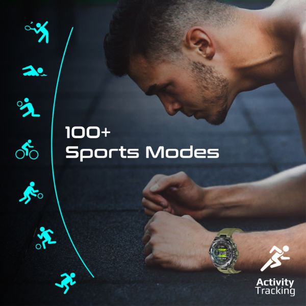 Picture of IP67 Sport Watch w/ 1.53'' Round Screen & BT Calling. Fitness Tracker Pedometer