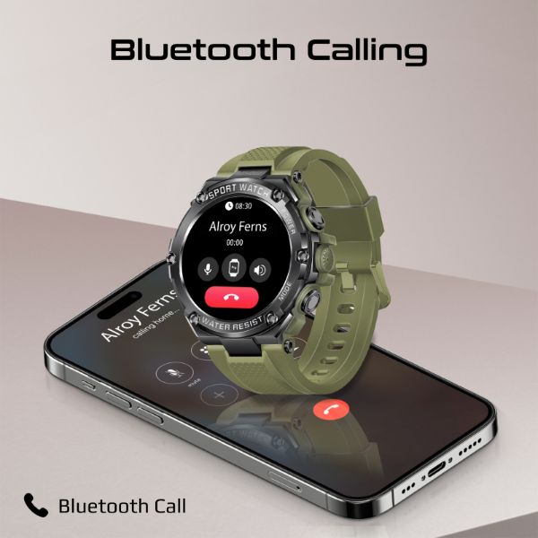 Picture of IP67 Sport Watch w/ 1.53'' Round Screen & BT Calling. Fitness Tracker Pedometer