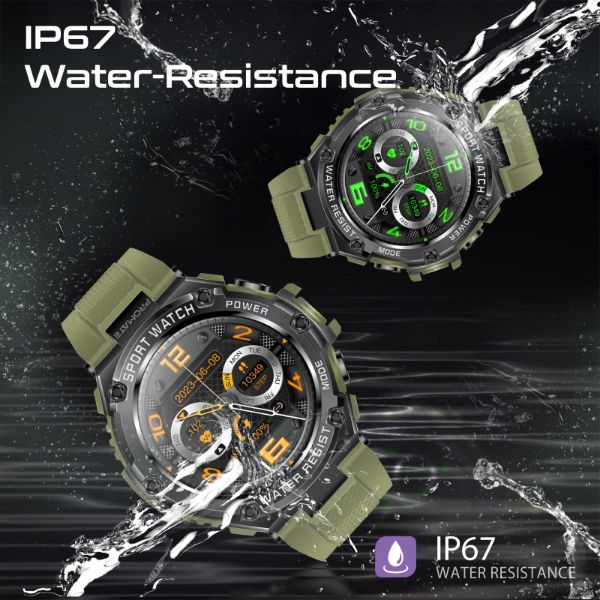 Picture of IP67 Sport Watch w/ 1.53'' Round Screen & BT Calling. Fitness Tracker Pedometer