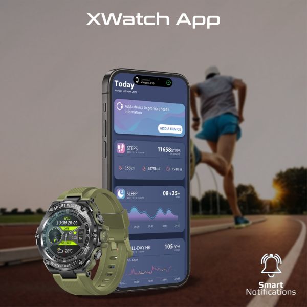 Picture of IP67 Sport Watch w/ 1.53'' Round Screen & BT Calling. Fitness Tracker Pedometer