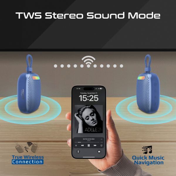 Picture of 7W Wireless HD Speaker with up to 14 Hours Playing ti IPX6 Water Resistant TWS