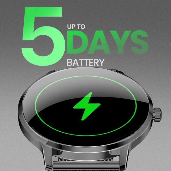 Picture of IP68 Smartwatch with 1.32'' Curved AMOLED Display & BT Cal Fitness Tracker Pedometer Bloo