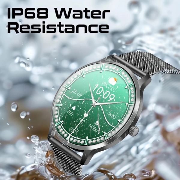 Picture of IP68 Smartwatch with 1.32'' Curved AMOLED Display & BT Cal Fitness Tracker Pedometer Bloo