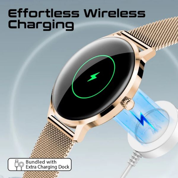 Picture of IP68 Smartwatch with 1.32'' Curved AMOLED Display & BT Cal Fitness Tracker Pedometer Bloo