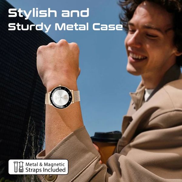 Picture of IP68 Smartwatch with 1.32'' Curved AMOLED Display & BT Cal Fitness Tracker Pedometer Bloo