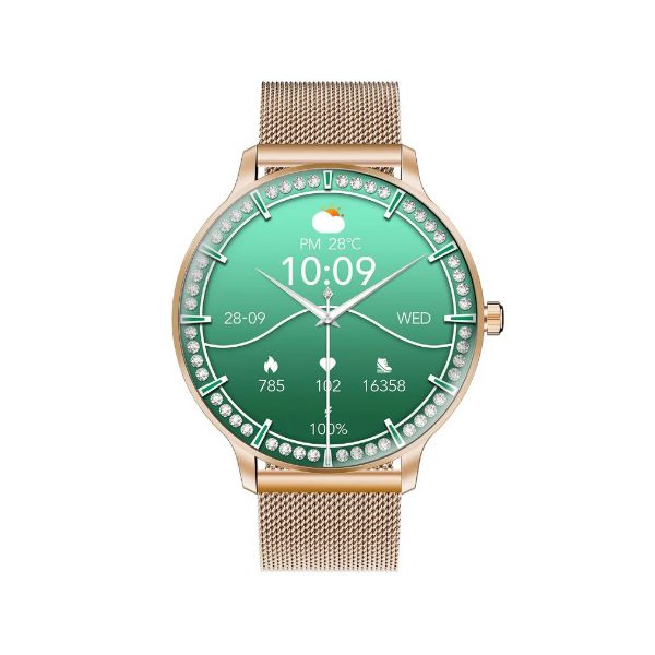 Picture of IP68 Smartwatch with 1.32'' Curved AMOLED Display & BT Cal Fitness Tracker Pedometer Bloo