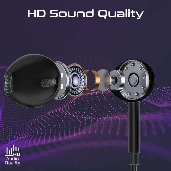 Picture of Mono In-Ear Wired Earphone with USB-C Connector. In-Line Microphone & Volume