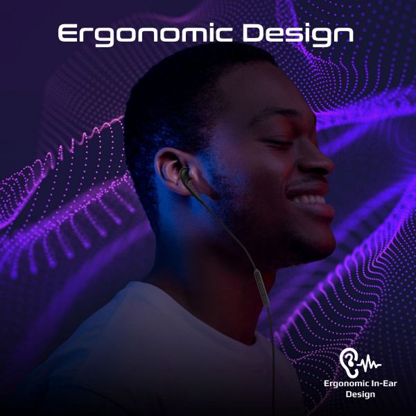 Picture of Mono In-Ear Wired Earphone with USB-C Connector. In-Line Microphone & Volume