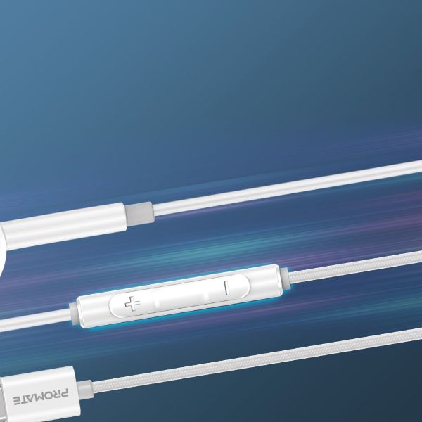 Picture of Mono In-Ear Wired Earphone with USB-C Connector. In-Line Microphone & Volume