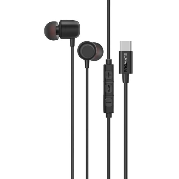 Picture of In-Ear Ergonomic USB-C Wired ENC Stereo Earphones. In-line Microphone & Volume