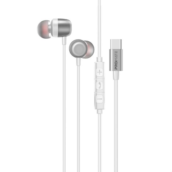 Picture of In-Ear Ergonomic USB-C Wired ENC Stereo Earphones. In-line Microphone & Volume