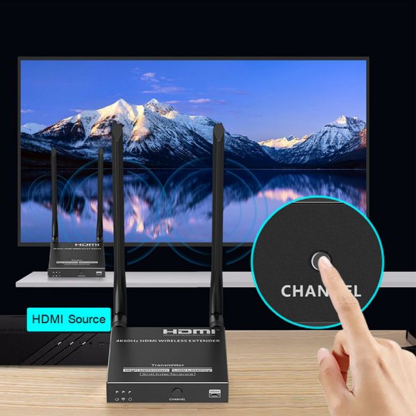 Picture of 4K Wireless HDMI to HDMI Extender up to 4K@60Hz for 50m Low Latency Switchable