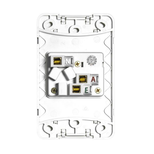 Picture of Sleek 10A Single Vertical Power Point. Remove Cover Moulded in Flame Resist