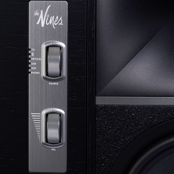 Picture of The Nines 8'' Powered Book Shelf Speakers Black Bundle with FREE WIIM-MINI