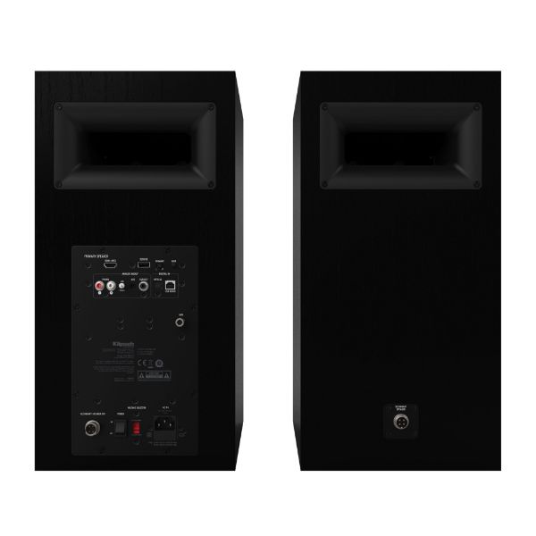 Picture of The Nines 8'' Powered Book Shelf Speakers Black Bundle with FREE WIIM-MINI