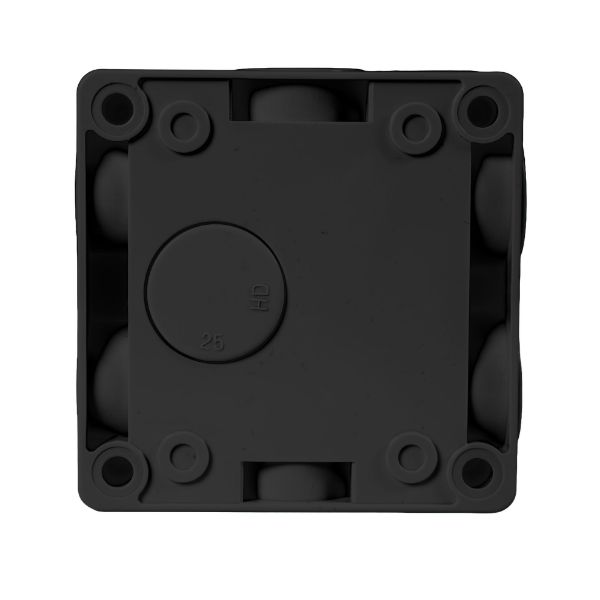Picture of 2 Gang Weatherproof Black Switch 15A IP65 Grey Heavy Duty Industrial Grade Virgin