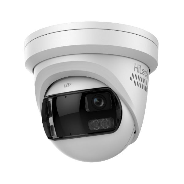 Picture of 8MP Dual Lens Stitched Wide Angle Smart Hybrid Light Fixed Turret Network Camera. 2mm WHT