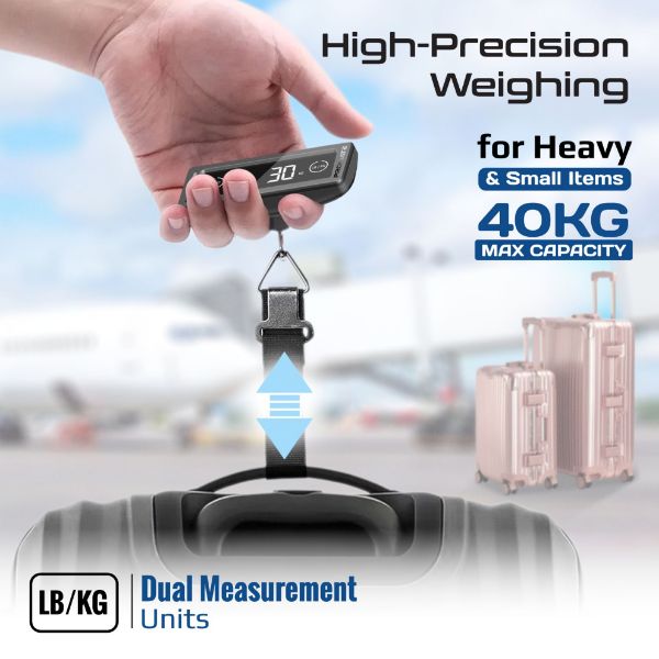 Picture of Portable High-Accuracy Digital Luggage Scale with Touch Scree LCD. 40KGs Max Capacity