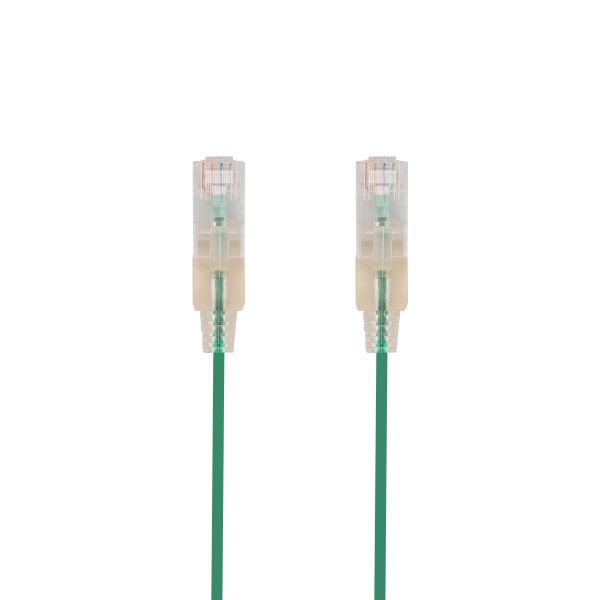 Picture of 0.15m Cat6A 10G Green UTP Patch Lead 30AWG 8023af Unshielded Plug.