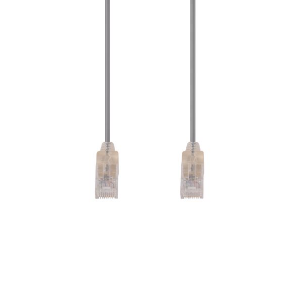 Picture of 0.15m Cat6A 10G Grey UTP Patch Lead 30AWG 8023af Unshielded Plug.