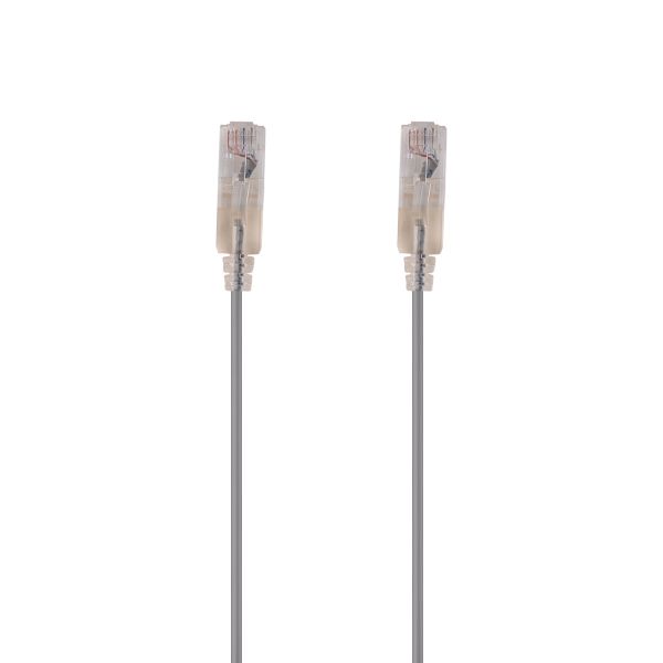 Picture of 0.15m Cat6A 10G Grey UTP Patch Lead 30AWG 8023af Unshielded Plug.