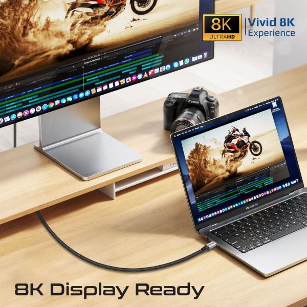 Picture of 1.2M High-Speed 80Gbps USB4 Cable with 240W PD, 8K@60Hz, Supports Thunderbolt 5