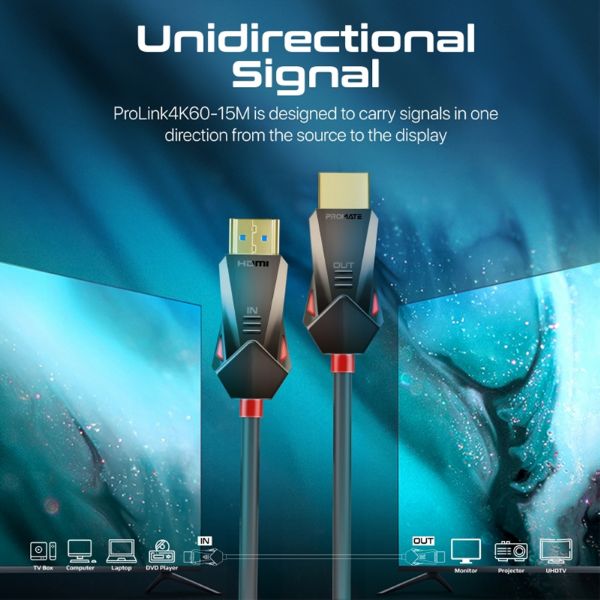 Picture of 15m Ultra-High Definition (UHD) 2.0 HDMI Cable. Supports 4K@60Hz (4096x2160).