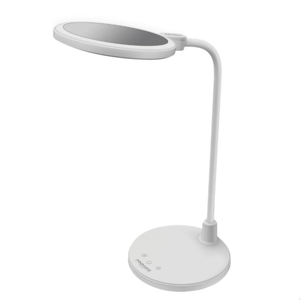 Picture of Flexible GooseneckLED Desk Lamp w RingLight Vanity Mirror & Touch Controls 3-LED Modes