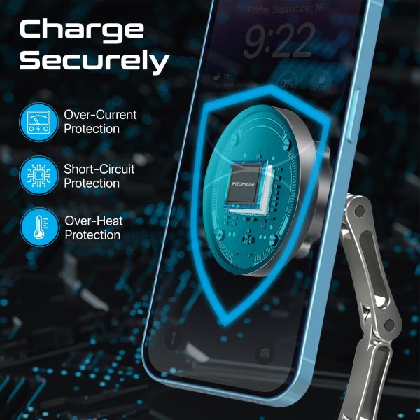 Picture of SecureGrip 360 Cradleless 15W Qi Magnetic Wireless in-Ca Phone Charger & Holder. Design