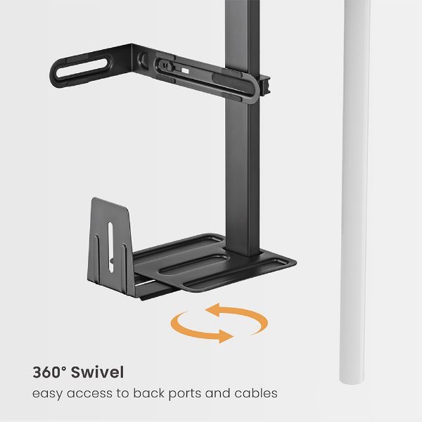 Picture of Multifunctional Under-Desk Wall Adjustable CPU Holder. 360 Swivel Supports up to 30Kg
