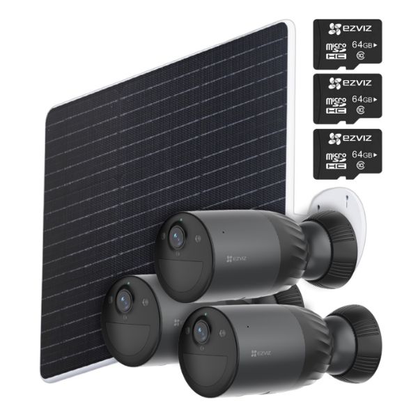 Picture of 8MP 3-Pack XMAS Camera Bundle Includes 1x BC1C-Three + 1x PBC24 Solar Panel + 3x SD Card