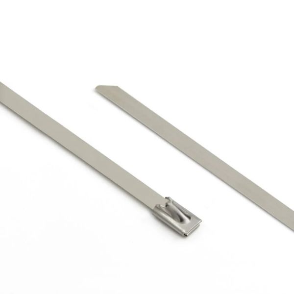 Picture of 7.9 x 840mm 316L Stainless Steel Cable Ties Pack of 50 1600N/163kgs Tensile Strength