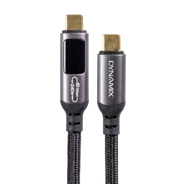 Picture of 1M 240W (5A/48V) USB4 USB-C 40Gbps, LCD Display, Up to 8K@120Hz