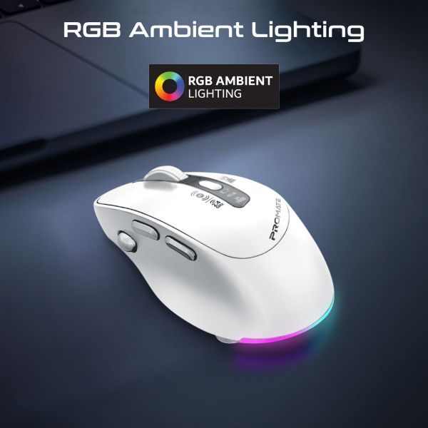 Picture of PROMATE Tri-Connect Wireless Mouse with Rechargeable Battery. 2.4G & BT Connect