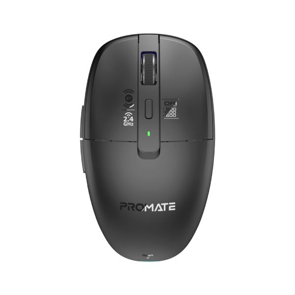 Picture of PROMATE Dual-Mode Wireless Mouse with Rechargeable Battery. 2.4G & BT Connect