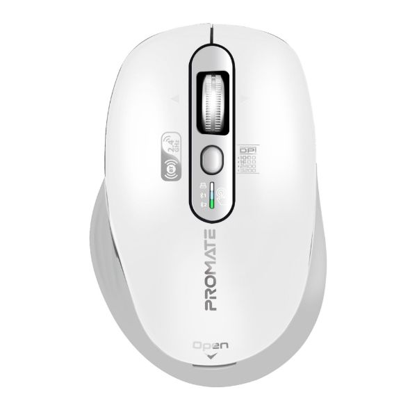 Picture of PROMATE Tri-Connect Wireless Mouse with Rechargeable Battery. 2.4G & BT Connect
