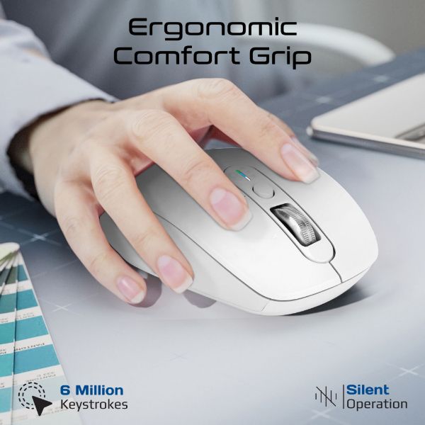 Picture of PROMATE Tri-Connect Wireless Mouse with Rechargeable Battery. 2.4G & BT Connect