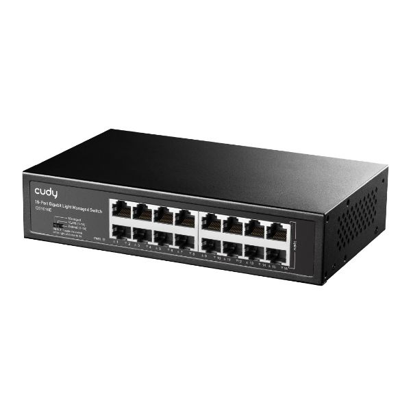 Picture of CUDY 16-Port Gigabit Managed Desktop Switch in Metal Case. 16x 10/100/1000M RJ45 Ports IG
