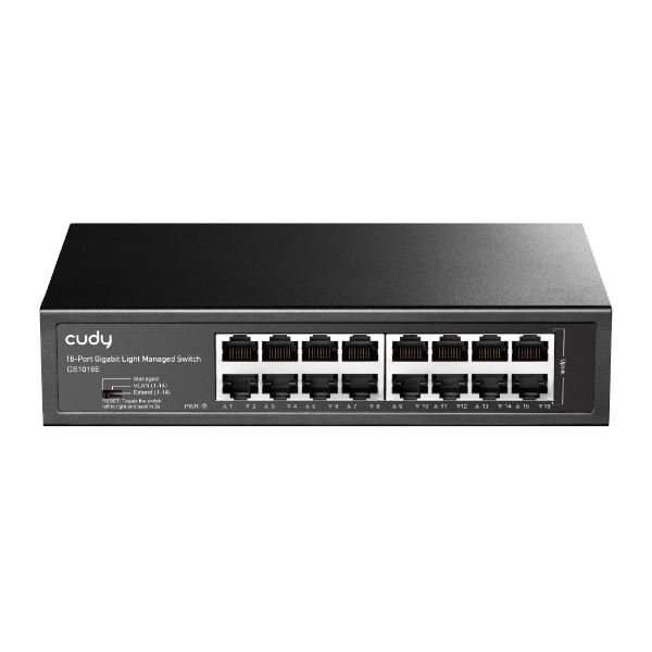 Picture of CUDY 16-Port Gigabit Managed Desktop Switch in Metal Case. 16x 10/100/1000M RJ45 Ports IG