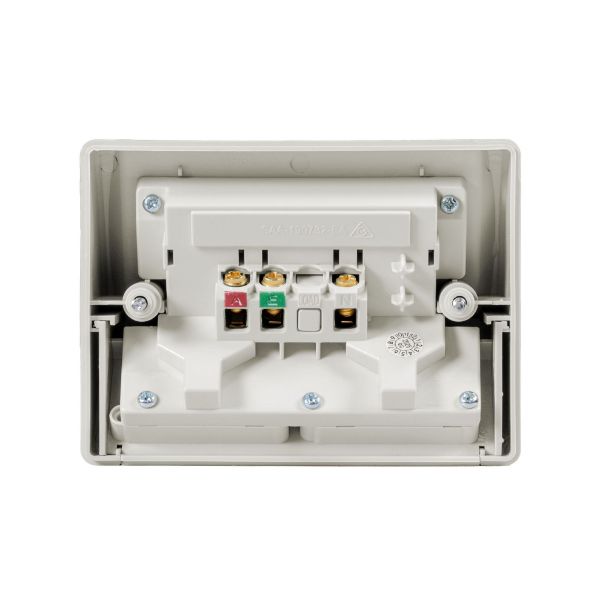 Picture of Weatherproof Double IP53 Outlet. Grey Heavy Duty 10A Single Connection