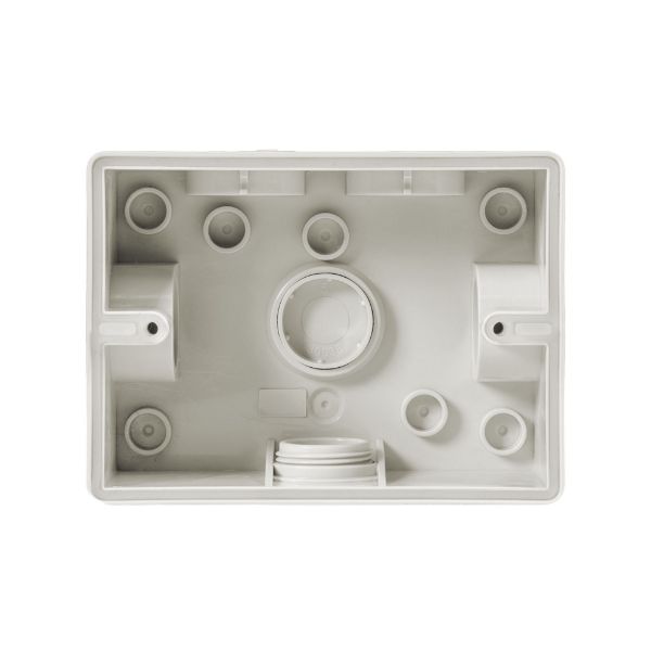 Picture of Weatherproof Double IP53 Outlet. Grey Heavy Duty 10A Single Connection