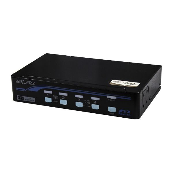 Picture of 1-4 Automatic DVI USB KVM Switch. Share 1x USB Keyboard Mouse &